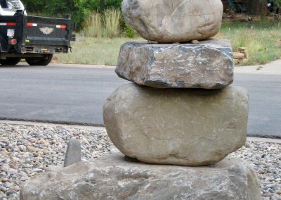 stacked rock art feature